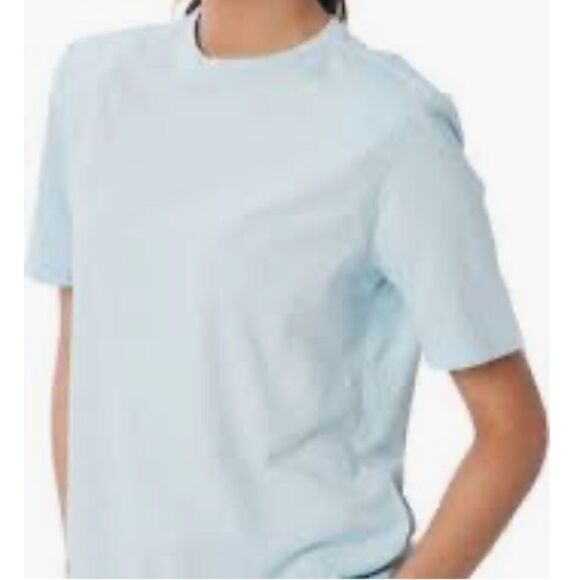 NWT NEW Lita by Ciara Blue Boxy T-shirt w/Removable Shoulder Pads. Large Revolve - Picture 2 of 11